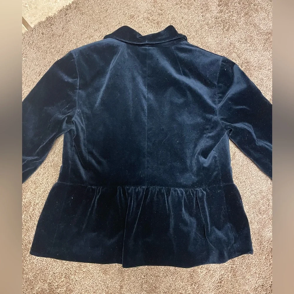 J.Crew Navy Velvet Blazer - Picture 2 of 7